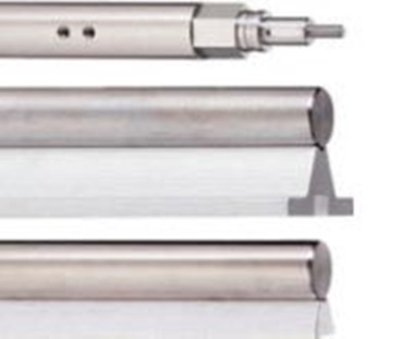 Supported steel and stainless steel shafts
